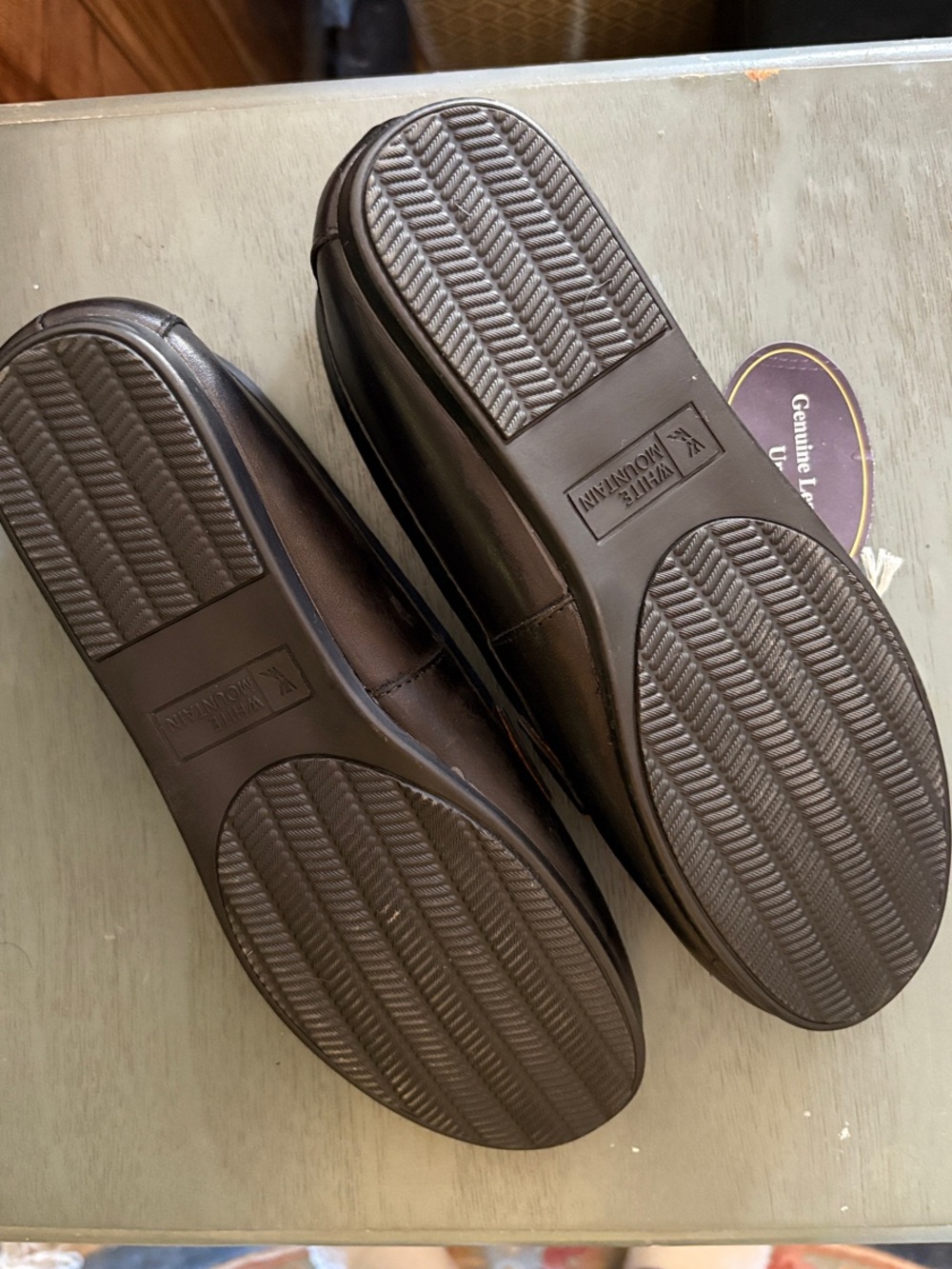 White Mountain Black Leather Penny Loafers - Women - Picture 2 of 5